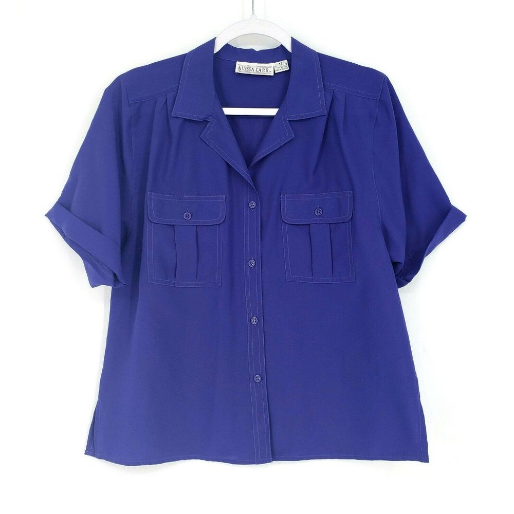 Alyssa Carr Vintage Double Pocket Blouse Top